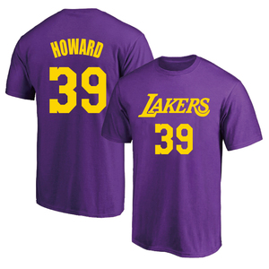洛杉矶湖人39号德怀特霍华德球衣训练服纯棉短袖t恤篮球运动半袖