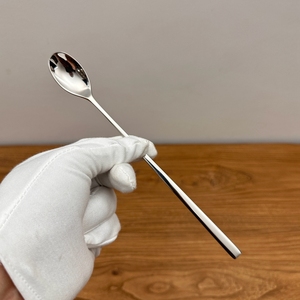 出口瑞士304不锈钢搅拌勺长柄汤匙家用咖啡勺子创意冰勺冷饮甜品