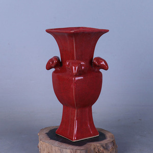 羊摆件瓷器红色