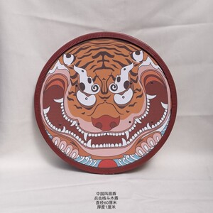 明清兽面圆盾中国风60厘米兵击格斗古典盾牌家居装饰墙饰摆件陈列