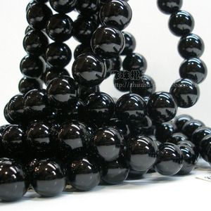 DIY手工饰品配件材料天然黑玛瑙光面圆珠2-20mm 半成品散珠串珠