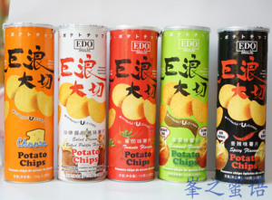 EDO Pack巨浪大切薯片多口味马来西亚进口膨化休闲零食150g罐