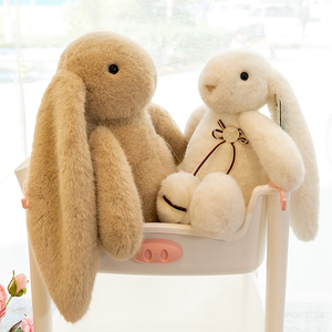 正版新款长耳朵兔子公仔玩偶大号安抚陪伴小白兔毛绒玩具睡觉抱枕