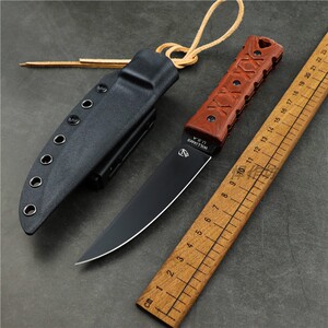 户外荒野求生dc53钢直刀高硬度锋利野外防身edc军刀随身生存刀具