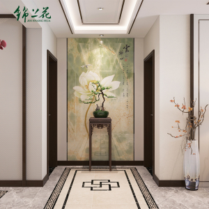 玄关背景墙瓷砖中式新中式