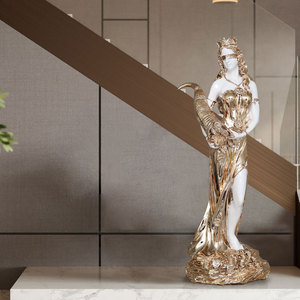 财富女神欧式家居装饰品招财美女摆件工艺品客厅电视柜酒柜艺术品