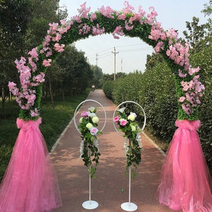 婚庆新款樱花花门开业绢花拱门结婚樱花欧式花架户外森系婚庆道具