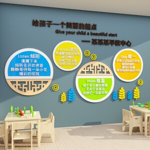 幼儿园墙面贴纸装饰环创境布置材料主题文化成品早教中心托育管班