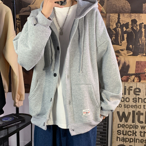 mpstudios原创名策男装玩药局 鹤一的店隐匿者冬卫衣开衫宽松大码