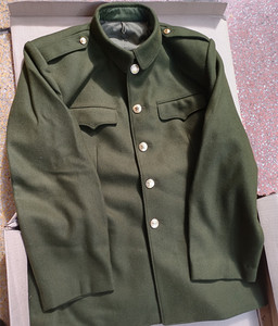 老款87老式黄呢子套装87式呢子冬常服套装长袖军绿色羊毛呢纽扣款