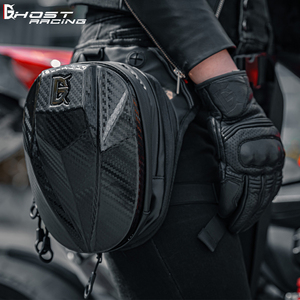 骑行腿包摩托车骑士装备碳纤纹机车骑士包防水电动车斜挎腰包男女