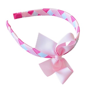 手工丝带女孩发箍蝴蝶结头饰饰品外贸欧美风可爱女童头箍头饰饰品
