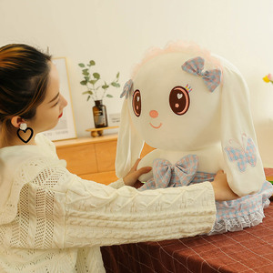 新款可爱洛丽塔兔子玩偶毛绒公仔玩具可爱少女兔子娃娃网红代发