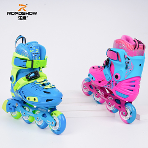 乐秀RX1S儿童平花鞋花式轮滑鞋可调直排轮溜冰旱冰鞋初学者全套装