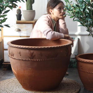 tb8026318496淘宝森森正品室外庭院瓦缸鱼缸养金鱼荷花睡莲黑陶泥