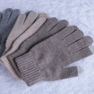 可触屏纯羊绒分指手套鄂尔多斯市100%纯山羊绒冬季男女情侣厚保暖