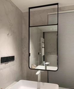 隔断镜子长方形led背光酒店卫生间镜子民宿浴室镜简约天花板吊镜