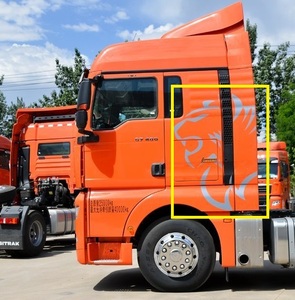 重汽原装汕德卡驾驶室狮子头贴画彩贴侧围老虎贴装饰贴纸车身贴