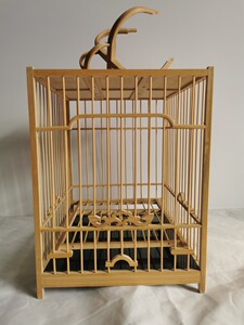 2号画眉老竹笼 空笼 精品笼 竹顶板 原色 二号方笼 鸟笼