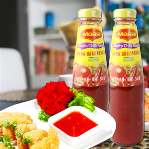 雀巢maggi美极番茄辣椒酱340gx2瓶 韩式石锅拌饭炒年糕酱小吃蘸酱
