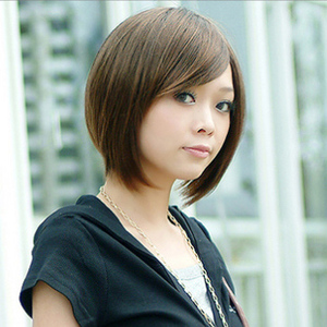 假发jiafa高温丝刘海短发发型女沙宣头短直发斜刘海直发短发