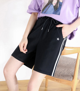 初中生纯棉中考体育考试专用跑步裤运动五分裤高中学生休闲短裤