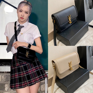 朴彩英rose同款杨树林box真皮豆腐包百搭斜跨包复古女单肩小方包