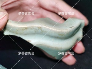 多善古陶瓷藏瓷 北宋汝窑六棱洗 古瓷标本 明清老瓷片