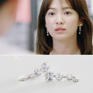 明星同款流苏耳环水晶