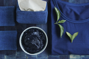 78tb10035613淘宝蓝靛泥扎染染料蓝靛膏草木染手工diy材料包蜡染