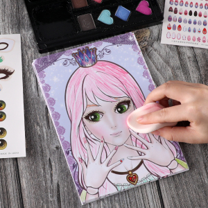 叶罗丽贴纸儿童手工幼儿园女孩化妆贴装扮涂色娃娃公主换装贴贴画