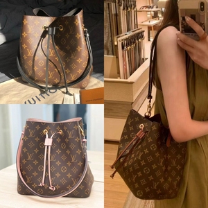 lv/路易威登女包neonoe老花抽绳水桶包手提单肩包斜挎包m44020