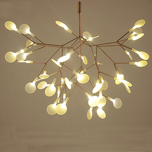 吊灯后现代创意个性客厅卧室餐厅设计师样板房萤火虫树叶艺术灯具