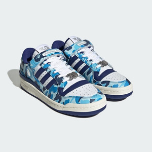 Adidas/阿迪达斯三叶草FORUM 84 BAPE联名男女休闲篮球板鞋ID4772