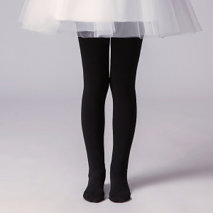 女童连裤袜子黑色儿童打底裤袜秋冬加绒加厚小女孩丝袜花童舞蹈袜