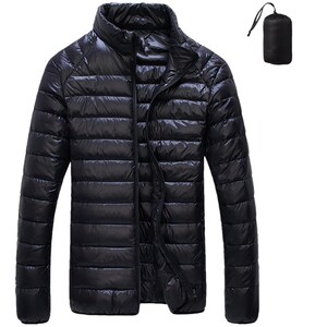 超轻薄羽绒服男立领修身短款男装韩版潮流保暖外套青年白鸭绒外套