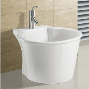 富田卫浴 高温陶瓷拖把池, 洗拖把池池子 不带龙头 带下水ft-615