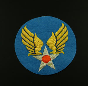 ww2 援华飞虎队队徽臂章 臂徽 金属丝编制