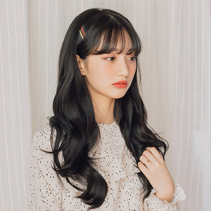 0069人付款淘宝假发女长发万用cos卷发微卷波浪头套70cm金色粉色蓝色