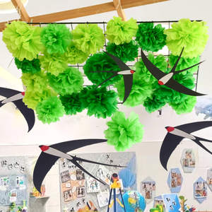 纸花球平衡燕子室内创意空中挂饰吊饰幼儿园春天环创装饰布置材料