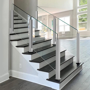 阳台玻璃护栏现代简约不锈钢楼梯扶手室内家用玻璃栏杆扶手护栏