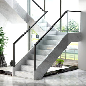 现代简约楼梯扶手家用护栏卡槽钢化玻璃阳台栏杆室内室外围栏地槽