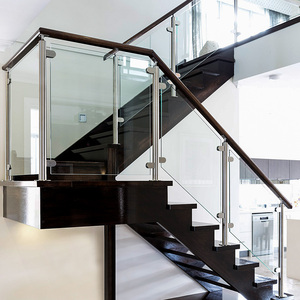 玻璃护栏不锈钢楼梯扶手立柱自建房阳台室内家用现代简约扶手栏杆