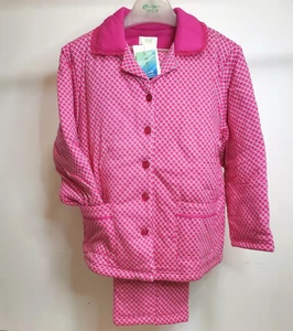 棉花堡家居服女式棉衣夹棉睡衣冬季加厚保暖套装纯棉舒适宽松简约