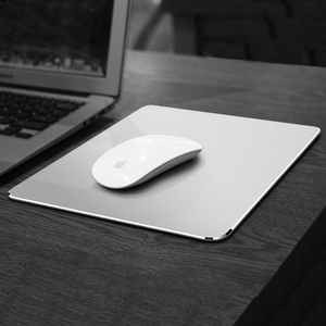 金属鼠标垫笔记本电脑电竞男防滑磨砂铝合金材质办公创意双面桌垫