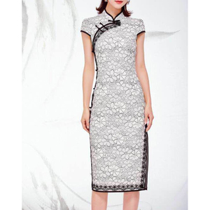 壹美佳人旗袍2019夏日常改良年轻款修身显瘦复古连衣裙19101213