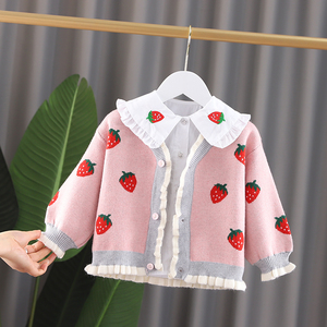 2021新款女宝宝春装外套0-1岁婴儿上衣春秋季3女童洋气公主开衫韩
