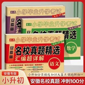 24版安徽名校真题精选汇编超详解小升初6六年级语文数学英语-48套