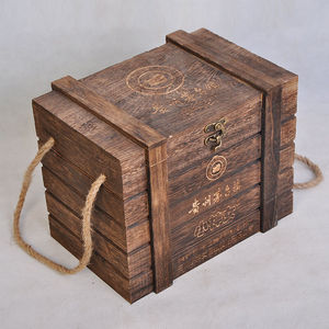 白酒酒盒木质高档定制六支包装木箱洞藏老酒木盒手提通用定做礼盒