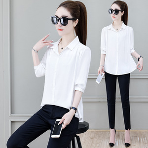 贵姿名牌熙兰雅商场同款真情告白女装2021早秋款女士白衬衫女长袖